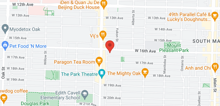map of 10 460 W 16TH AVENUE